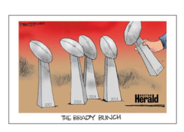 New England Patriots Super Bowl  Tom Brady &quot;The Brady Bunch Poster&quot;  11 ... - £23.34 GBP