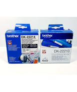 Brother DK-22214 &amp; DK-22210 Continuous Length Paper Tape Lot for QL Prin... - £11.23 GBP