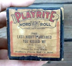 Playrite Word Roll 5463 Last Night I Dreamed You Kissed Me - $27.35