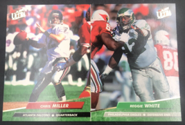 Vintage 1992 Fleer Ultra Football Promo 2-Card Sheet Chris Miller Reggie White - £12.42 GBP