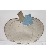 (1) Fall Thanksgiving Blue Pumpkin Fabric Placemat Decor - £10.26 GBP