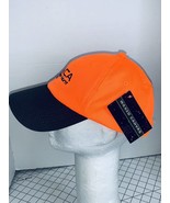 ACA Deer Hunt Blaze Orange Cap Hat Strap Back Black Curve Brim Waxed Can... - £14.13 GBP