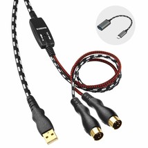 Nuosiya Midi Cable, Midi To Usb Interface Cable 4.5Ft,Midi Interface In-Out To - £25.08 GBP