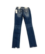 Miss Me Mid Rise Straight Jeans 29 x 33 Med Blue Distressed M3616T NWT - £58.36 GBP