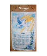 1984 Dove and Floral Cloth Wall Calendar - £6.38 GBP