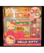 Hello Kitty 2 in 1 Card and Stamp Set Personal Card design set for kids ... - $28.70