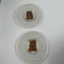2 Vintage Anchor Hocking Moonstone Opalescent Hobnail Kittens Cats Kitschy - $24.18