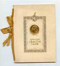 Union League Club Menu Program 1911 Chicago Illinois Theodore Roosevelt.  - £212.87 GBP