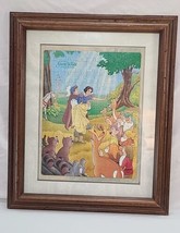 Disney Snow White And The Seven Dwarfs VTG 90s 108 Piece Puzzle Together Framed - $21.66