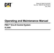 CATERPILLAR EL3000 PMC Evo-S Control System Manual FLASH DRIVE OR PDF! - $29.65