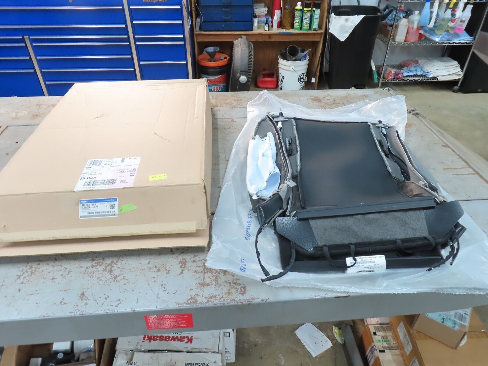 Ford JL3Z-1664416-AF Seat Back Cover Black Leather Ventilated Lariat Fro... - $290.23