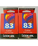 Lexmark 83 Color Print Cartridges Made In Mexico Lot Of Two - $18.22