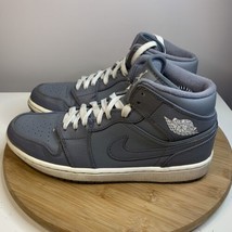 Nike Air Jordan 1 Mid Cool Grey White 2013 Men’s Size 8.5 Shoes 554724-003 - £31.64 GBP