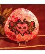 Pinky Love Heart Mixed Media ROCK Decor Shelf Lovers Friends Garden Bask... - $12.56 CAD