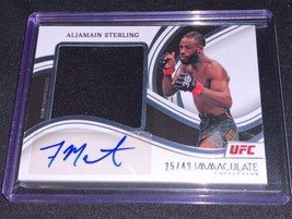 2023 Immaculate UFC Aljamain Sterling Patch Auto /49 - £38.04 GBP