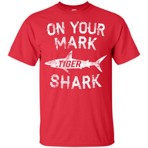 On Your Mark Tiger Shark - Barron Trump Favorite T-Shirt - Distressed Graphic Te - £15.92 GBP