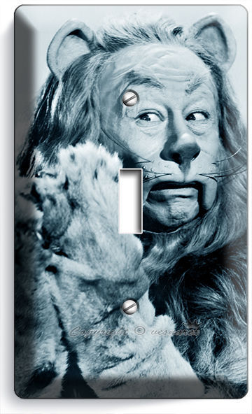 COWARDLY LION BERT LAHR WIZARD OF OZ RETRO SINGLE LIGHT SWITCH WALL PLATE COVER
