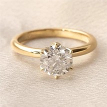 6-Prong Round Engagement Bridal Wedding Ring Simulated Ring Gift For Women  - £78.29 GBP