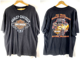 Harley Davidson T Shirt Size 2XL Mens Pig Trail Rogers Arkansas Hog Pig Y2K - £44.66 GBP