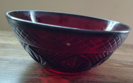 Vintage Arcoroc Luminarc Ruby Red Glass Bowl 5.5”X2.25” France Christmas - £7.81 GBP