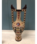 12” Vase Hand Painted Sgraffito art pottery Inca Urn Peruvian Unsigned F... - $1,173.78 MXN