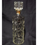 Vintage Unknown Maker Lattice Cut Glass Bourbon Liquor Decanter Bottle &amp;... - $383.39 MXN
