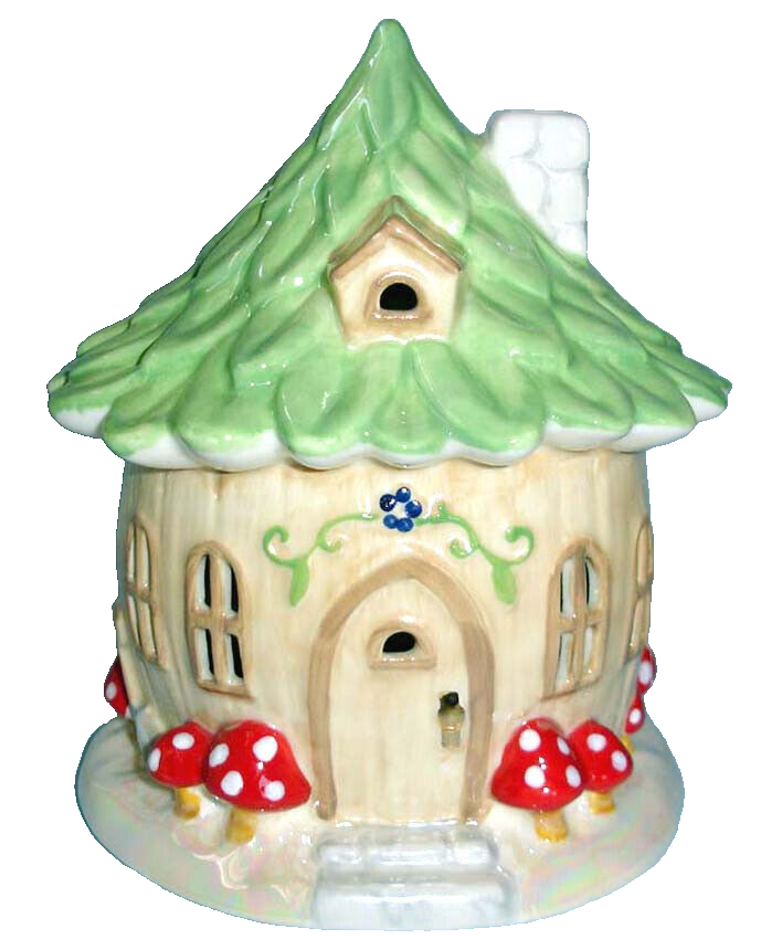 Primary image for Lenox Lighted Christmas Gnome Round House Cottage 7.25"H Hand Painted New Boxed