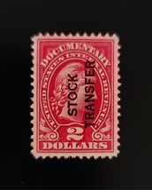 1918 $2 U.S.A. Internal Revenue, Documentary, Stock Transfer, Rose, RD13 - $2.82