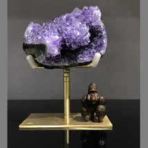 Crystals Display Stand, Brass Display Holder For Rocks &amp; Geodes. Multi- purpose  - £34.32 GBP