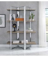 Libby Chrome Finish Bookshelf - Modern Display &amp; Storage Shelf - $10,304.81 MXN