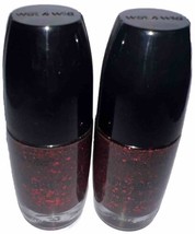 Pack Of 2 Wet n Wild Megalast Salon Nail Color Deep Red Sparkle (Wide Br... - $11.87
