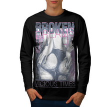 Wellcoda Girl Butt Dreams Sexy Mens Long Sleeve T-shirt, Time Graphic Design - £18.26 GBP