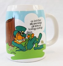 VINTAGE 1978 Enesco Garfield St Patrick&#39;s Day Coffee Mug - £15.76 GBP