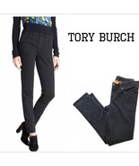 Tory Burch Sz 31 Black Super Skinny Slim Jeans Pants Pockets Logo - $186.19 CAD