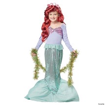 Little Mermaid Costume Girls Ariel Dress Cosplay Under The Sea Halloween CC00246 - £51.94 GBP