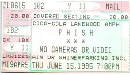 Etui Phish Pour Concert Ticket Stub Juin 15 1995 Atlanta Géorgie - £41.31 GBP