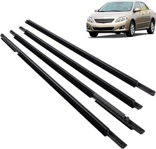 4Pcs Car Window Moulding Trim Seal Belt Weatherstrip Comptabile with Cor... - $65.82