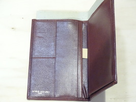 Leather Document Holder / Wallet by Loris Azzaro Vintage 80&#39;s Made in France  - $64.00