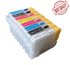 Refillable Ink Cartridges T0540 - T0549 For Epson R800 R1800 With ARC Chip - $37.05