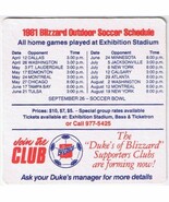 Beer Coaster 1081 Blizzard Outdoor Soccer Schedule Car Rental - $3.56
