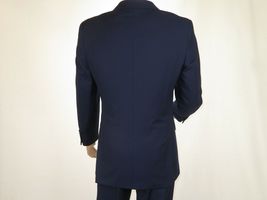 Men Apollo King Double Breasted Suit Classic Peak Lapel Pleated DM22 Navy Blue image 7