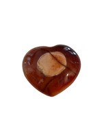 Crystal CARNELIAN Agate Heart Gemstone Polished Natural Stone Madagascar - $15.84