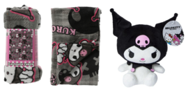 Hello Kitty Sanrio Kuromi Plush + Silk Touch Throw Blanket 40x50 Cute New W Tags - £23.73 GBP