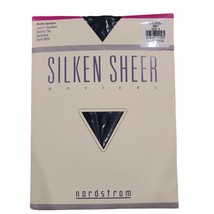 Nordstrom Silken Sheer Pantyhose Sz A NAVY Control Top Matte Opaque NOS ... - £7.82 GBP