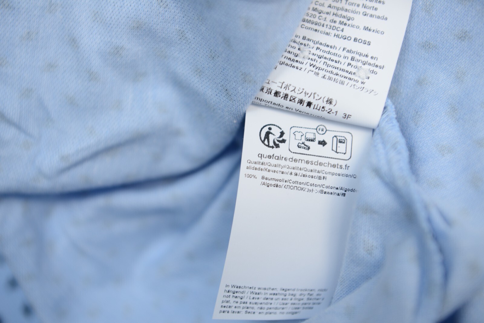 HUGO BOSS Uomo Hal Kent Casual Fit Blu Pastello Jersey Cotone Camicia 39 15.5 Item image 9