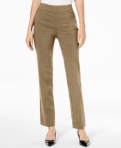 MSRP $50 Jm Collection Pull-On Tummy Control Straight Leg Pants Taupe Si... - £27.39 GBP