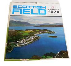 Vtg DEWARS White Label Scotch Whisky Advertising Calendar 1975 Scottish Field - £12.85 GBP