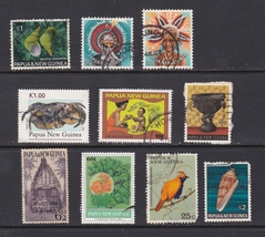 Papua New Guinea: 10 Assorted FU, Used, Ref: P0048 - £0.55 GBP