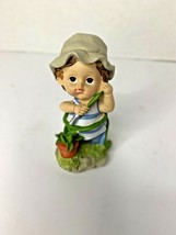 Tender Times Boy Wrapped Up in Hose Resin Figurine 5 in tall - $6.92