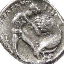 HERAKLES wrestling the Nemean Lion/ATHENA helmeted. Tarentum Ancient Silver Coin - £224.64 GBP